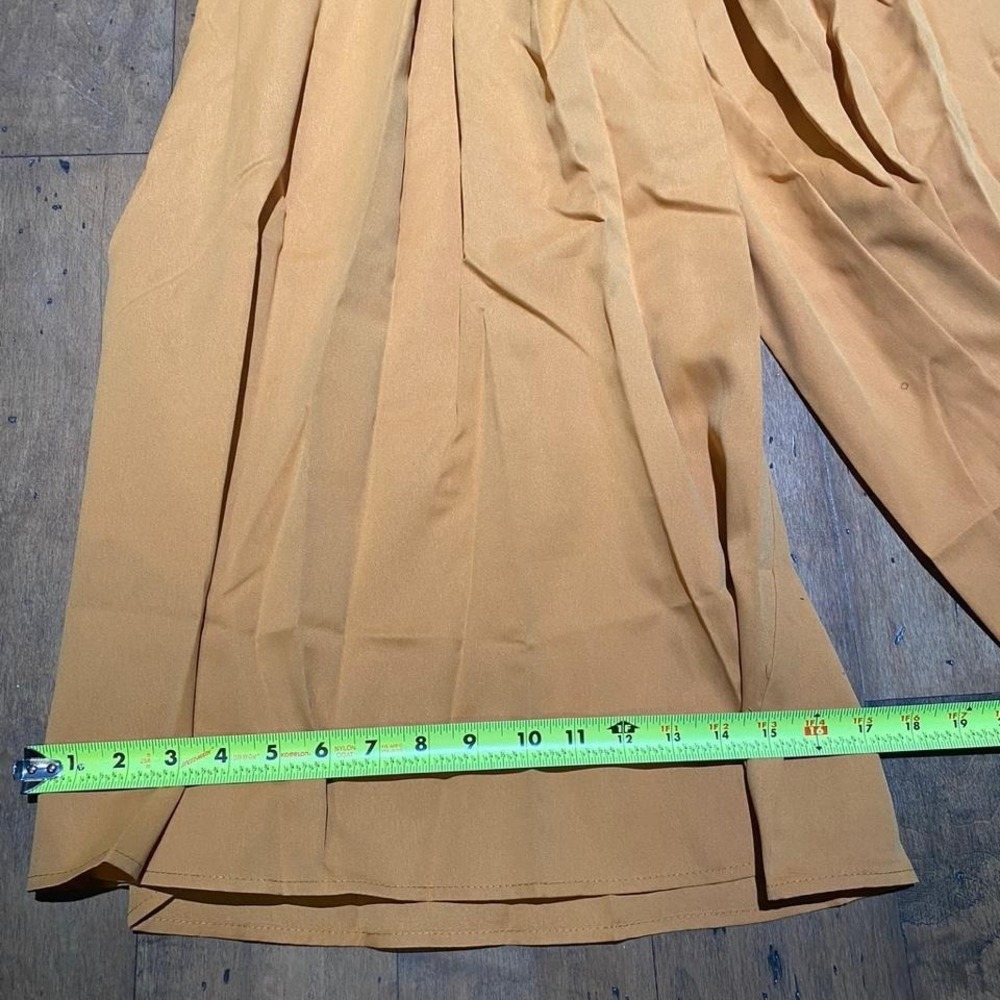 Zanzea yellow set with wide leg and tie waist Size xl - Picture 5 of 7